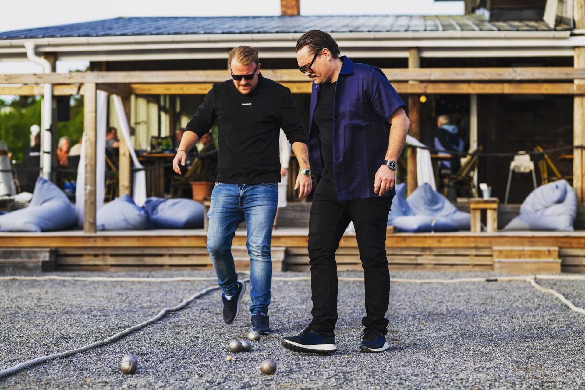Pétanque court at the seaside inn